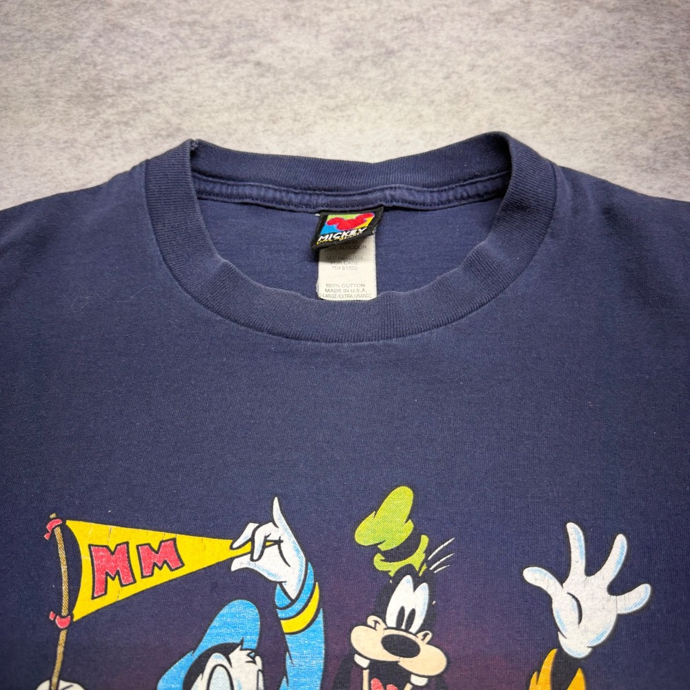 VTG Mickey Unlimited Orlando Florida Adult XL Navy Blue Disney Graphic T-Shirt - Picture 3 of 8